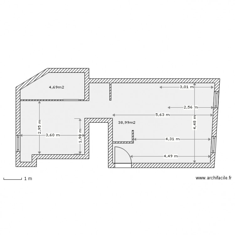 appart T2. Plan de 0 pièce et 0 m2