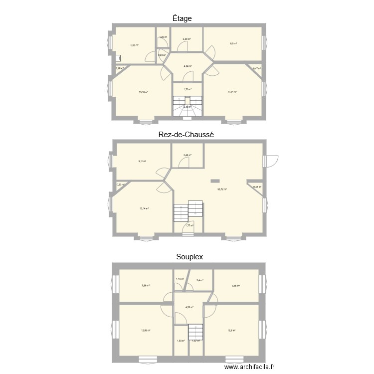 PAU sans mobilier. Plan de 0 pièce et 0 m2