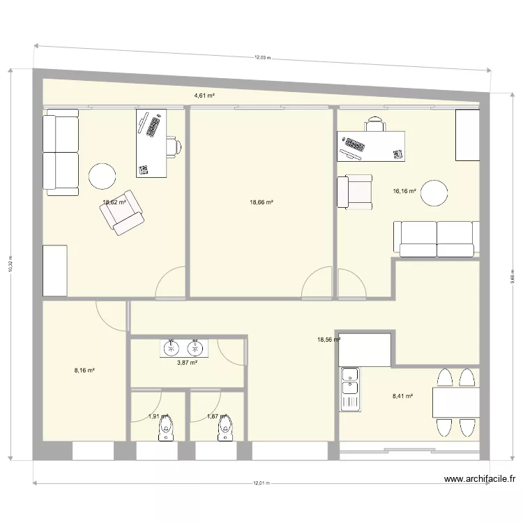 BUREAU MOUSS2. Plan de 