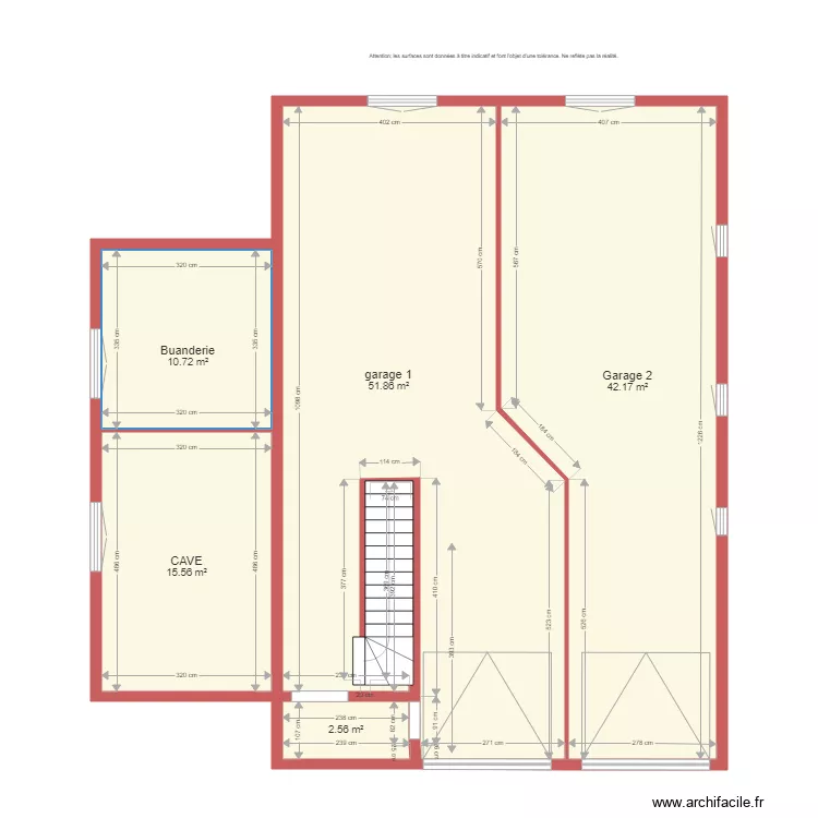 BI 1303 MEISTERZHEIM sous sol c&ocirc;t&eacute;. Plan de 