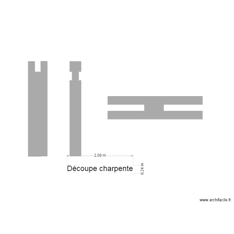 Decoupe charpente. Plan de 0 pièce et 0 m2