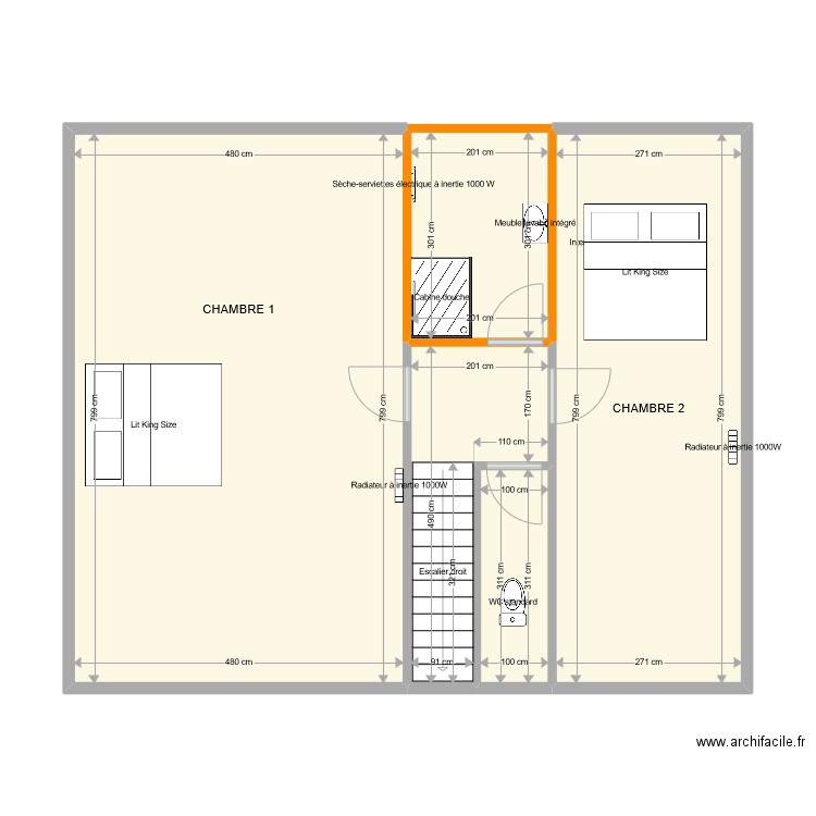 Etage_Implantation. Plan de 0 pièce et 0 m2