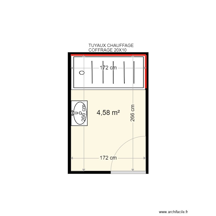 LEFEBVRE CLAUDINE . Plan de 1 pièce et 5 m2