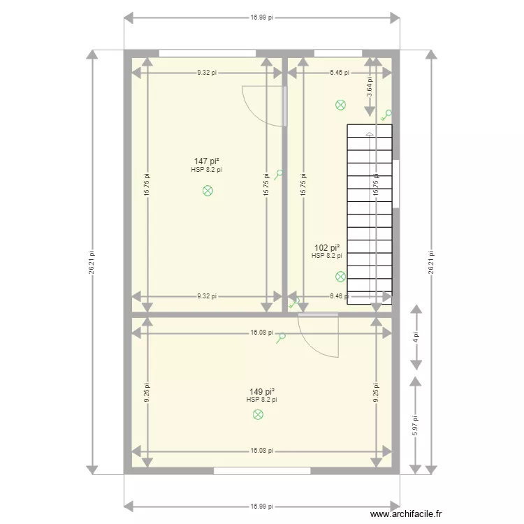 ben et marie 2e etage. Plan de 