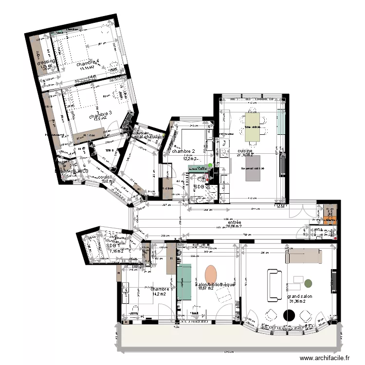 appartement THILLOY PROJET DEFINITIF modifi&eacute; le 02 05 18. Plan de 