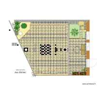 Parking pav&eacute; jeu d &eacute;chec