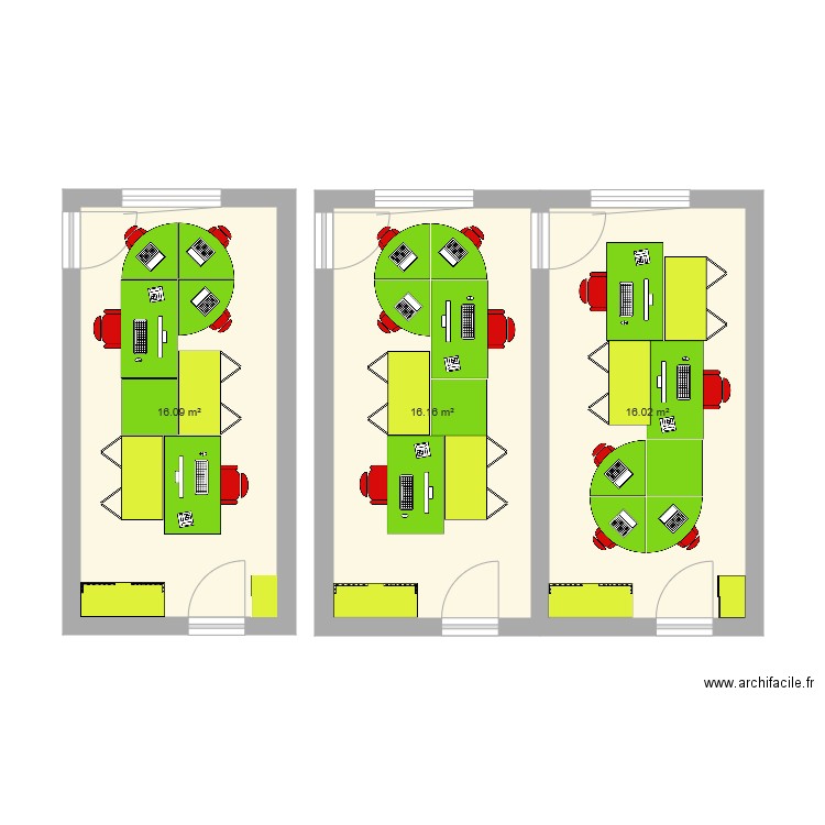 BUREAU 1. Plan de 0 pièce et 0 m2