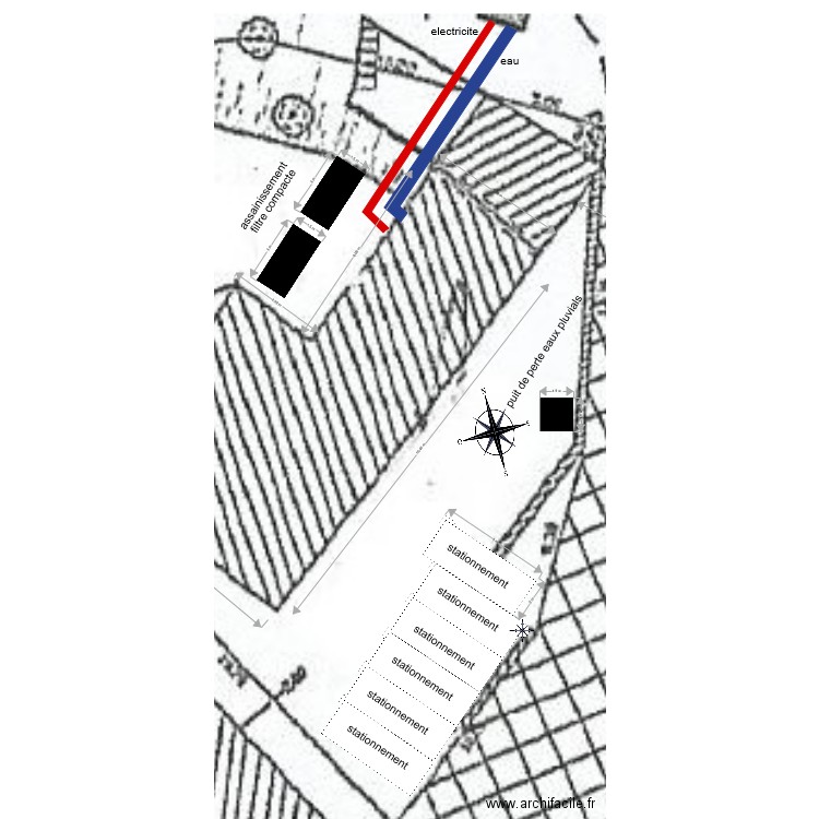 plan de mass. Plan de 0 pièce et 0 m2