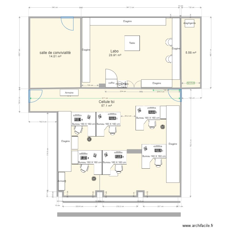 cellule avec cotation. Plan de 0 pièce et 0 m2