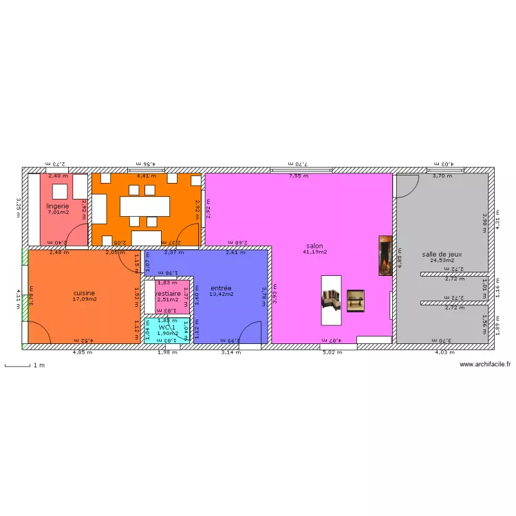 RDC essai 2 avec objets. Plan de 