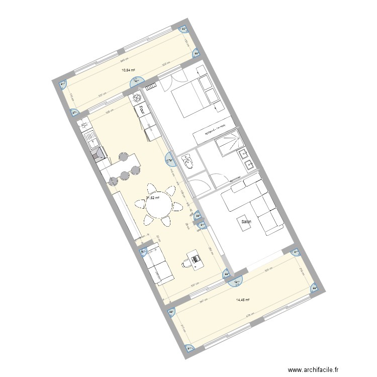 maison la londe les maures piece cotéé 2eme. Plan de 8 pièces et 86 m2