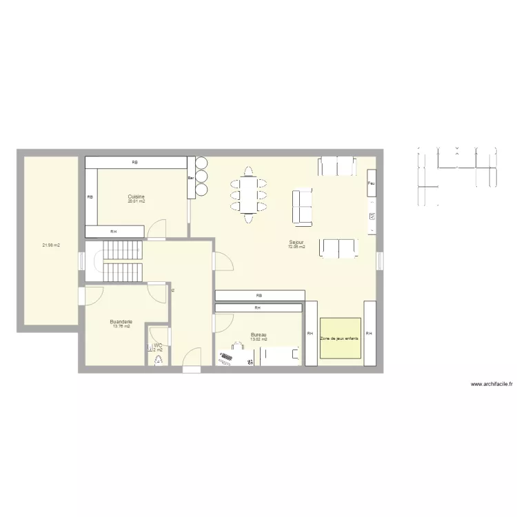 Maison RDC 17. Plan de 