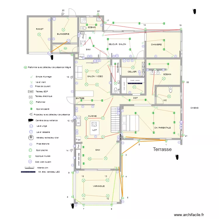  RDC MIRRE QUENTIN. Plan de 
