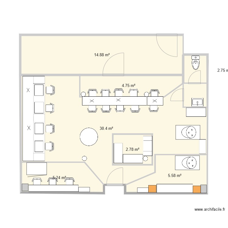 NB19 version COVID. Plan de 0 pièce et 0 m2