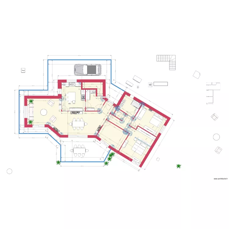 Villa r&eacute;alisation projet  cuisine   13 du 26 avril 2019. Plan de 