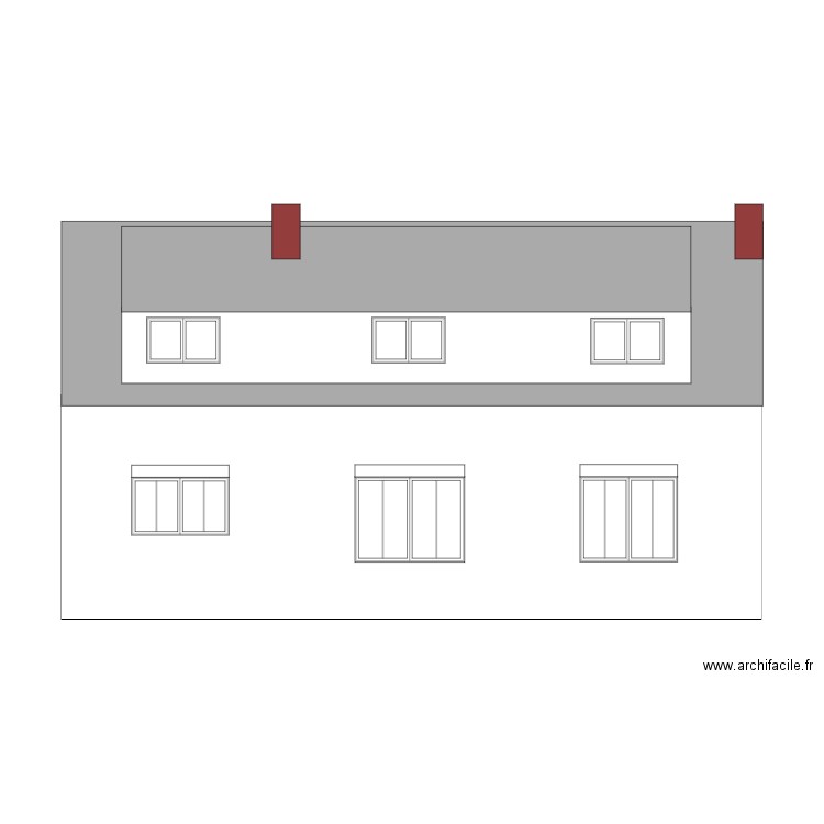 Facade modifiée état final. Plan de 0 pièce et 0 m2