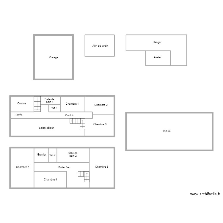 FOUESNANT POIDVIN. Plan de 18 pièces et 142 m2