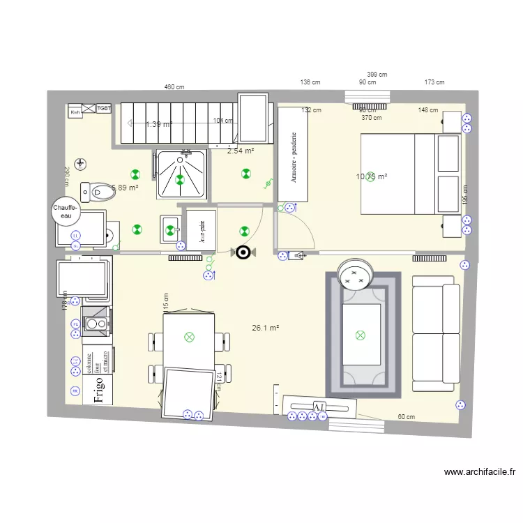 &eacute;tage 2 projet v4 &eacute;l&eacute;ctricit&eacute;. Plan de 