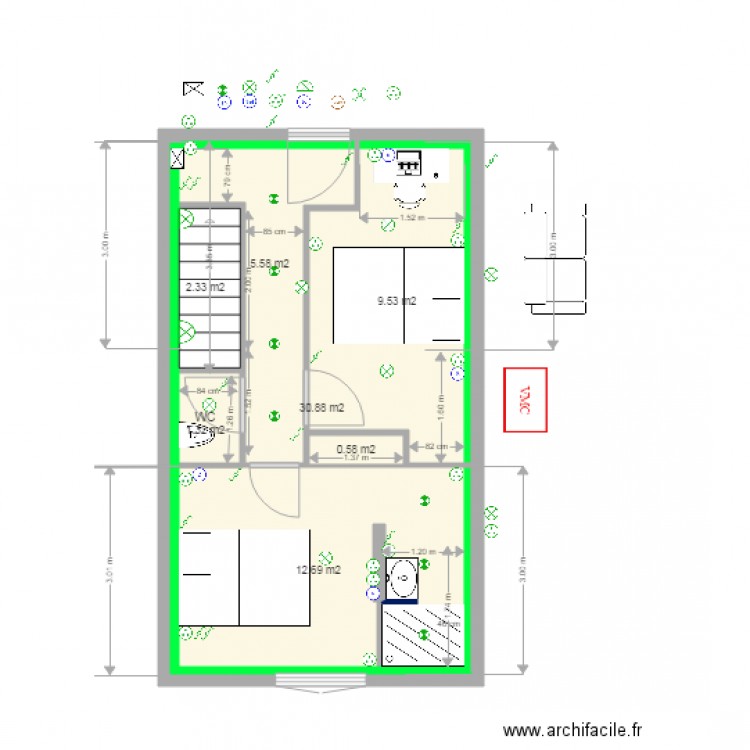 Maison etage futur v4 FINAL ELEC. Plan de 0 pièce et 0 m2