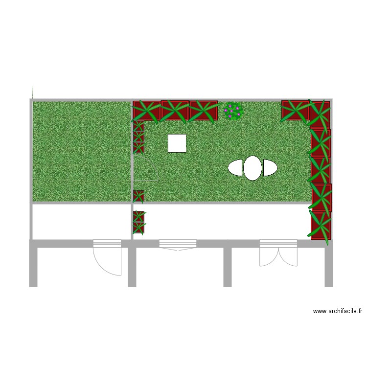 plan jardin studio. Plan de 0 pièce et 0 m2