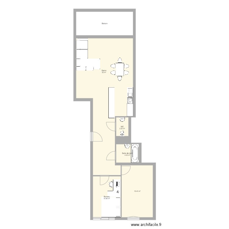 Appartement 6B. Plan de 0 pièce et 0 m2
