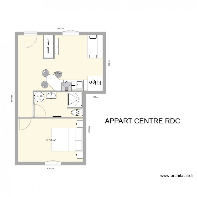 APPART CENTRE RDC. Plan de 0 pièce et 0 m2