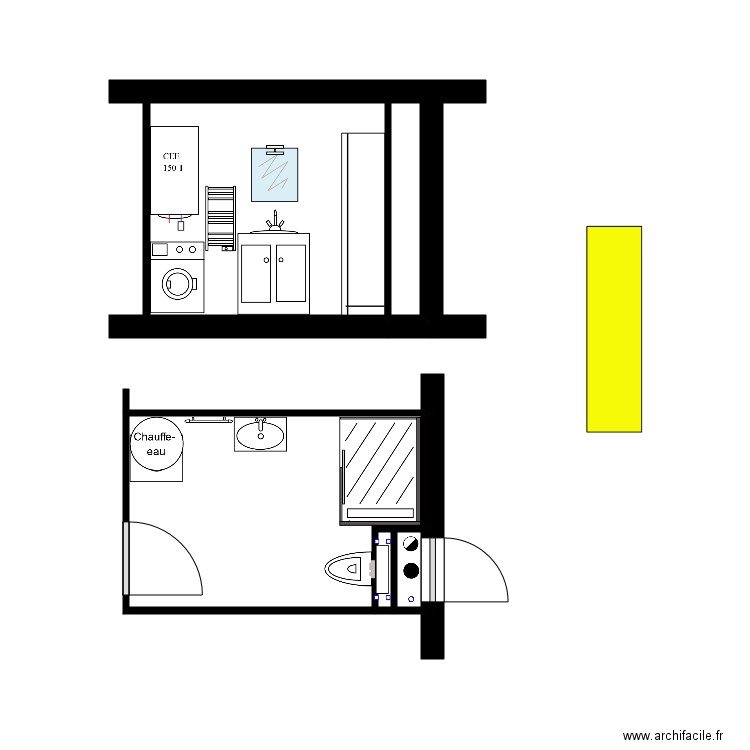 MIS SDB DOUCHE. Plan de 0 pièce et 0 m2