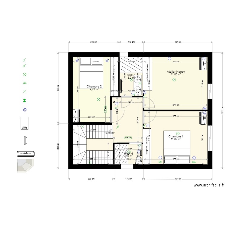 villa M J 1er étage. Plan de 0 pièce et 0 m2