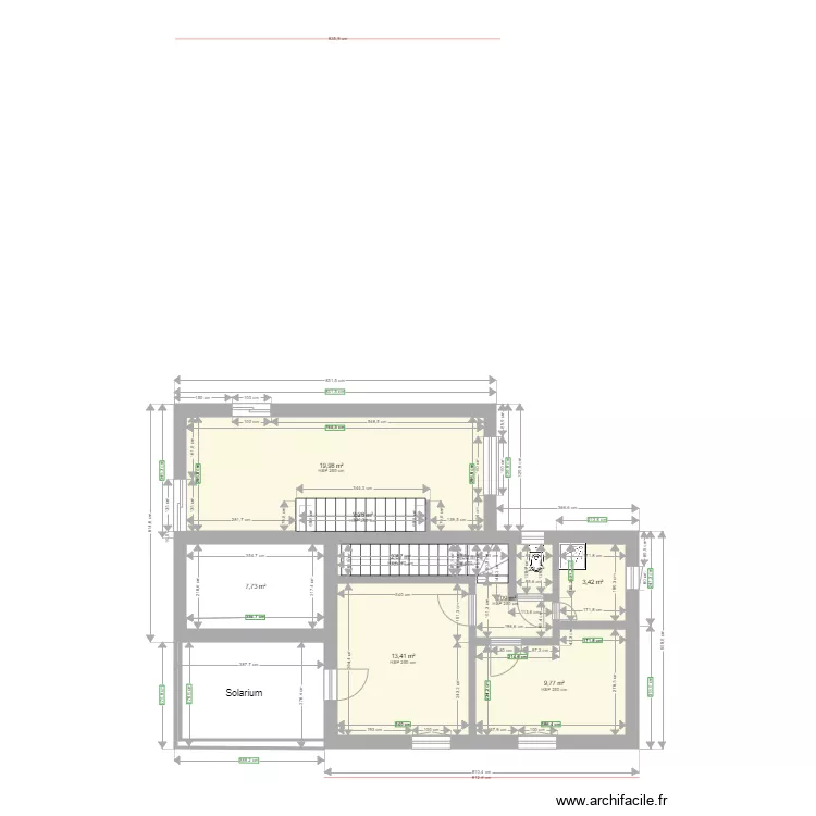 étage version 20m avec solarium1. Plan de étage version 20m avec solarium1. Plan de