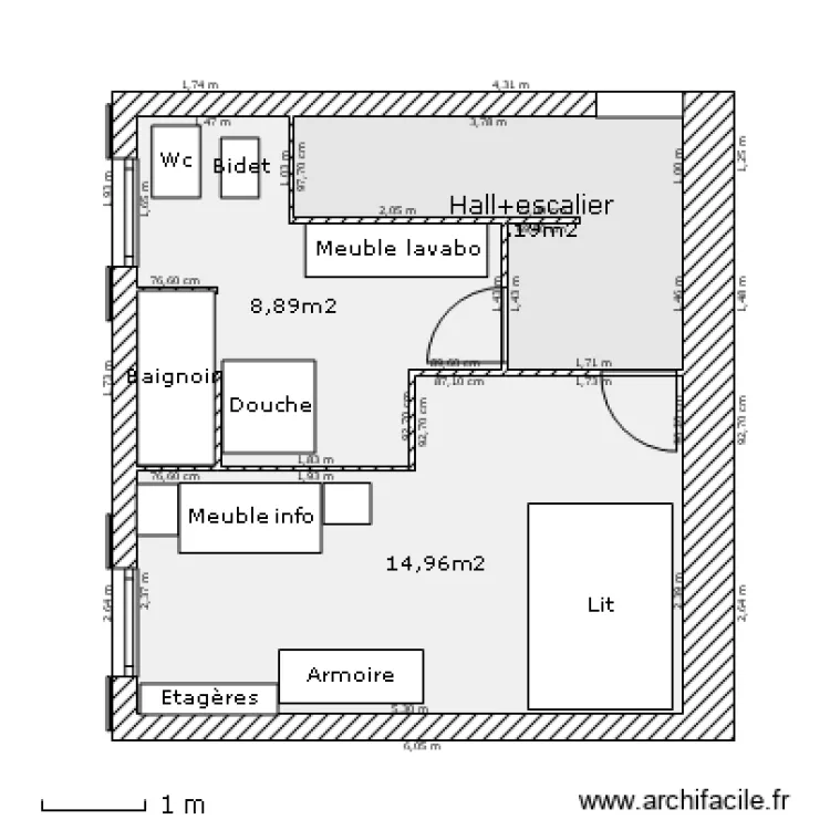 sdb-ch1 projet. Plan de sdb-ch1 projet. Plan de