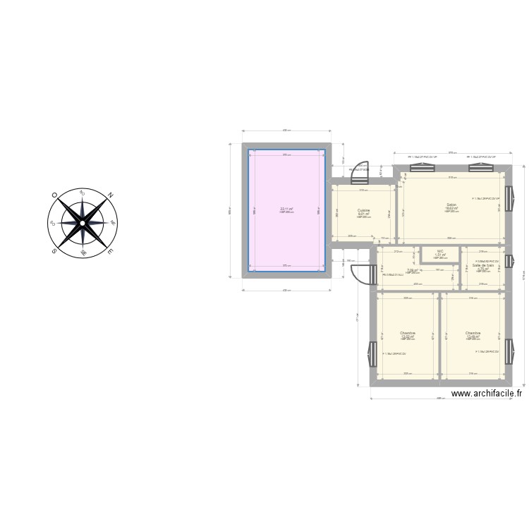 ML23010029 RÉSIDENCE LES PEUPLIERS VILLA 11. Plan de 8 pièces et 90 m2