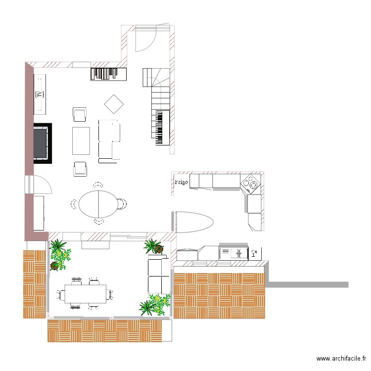 Salon salle à manger. Plan de 0 pièce et 0 m2