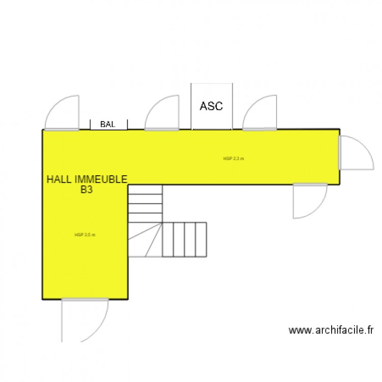 hall immeuble B3 maison alfort. Plan de 0 pièce et 0 m2