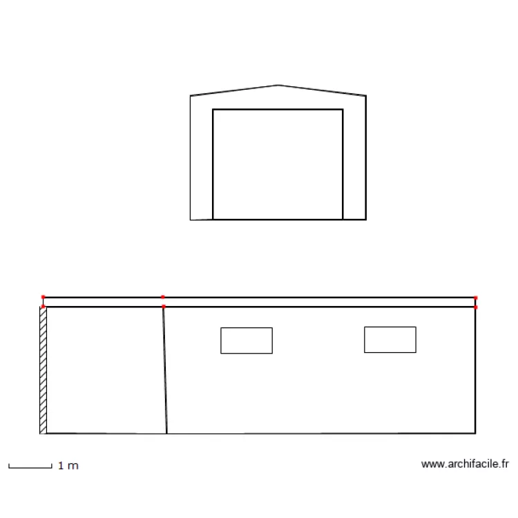 fa&ccedil;ades garage. Plan de 