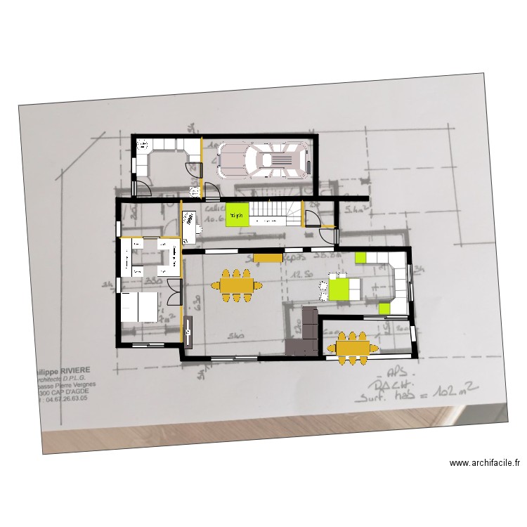 nini2. Plan de 6 pièces et 139 m2