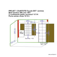 Declaration travaux fa&ccedil;ade EST invers&eacute;e COURTOTE baie 160 h