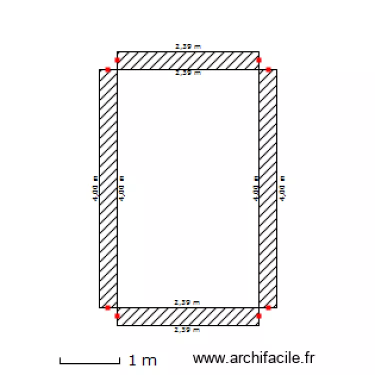 SDB plaqué. Plan de SDB plaqué. Plan de