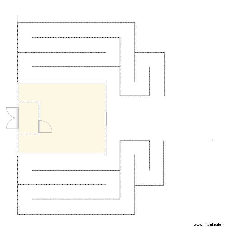 barrierage . Plan de 2 pièces et 28 m2