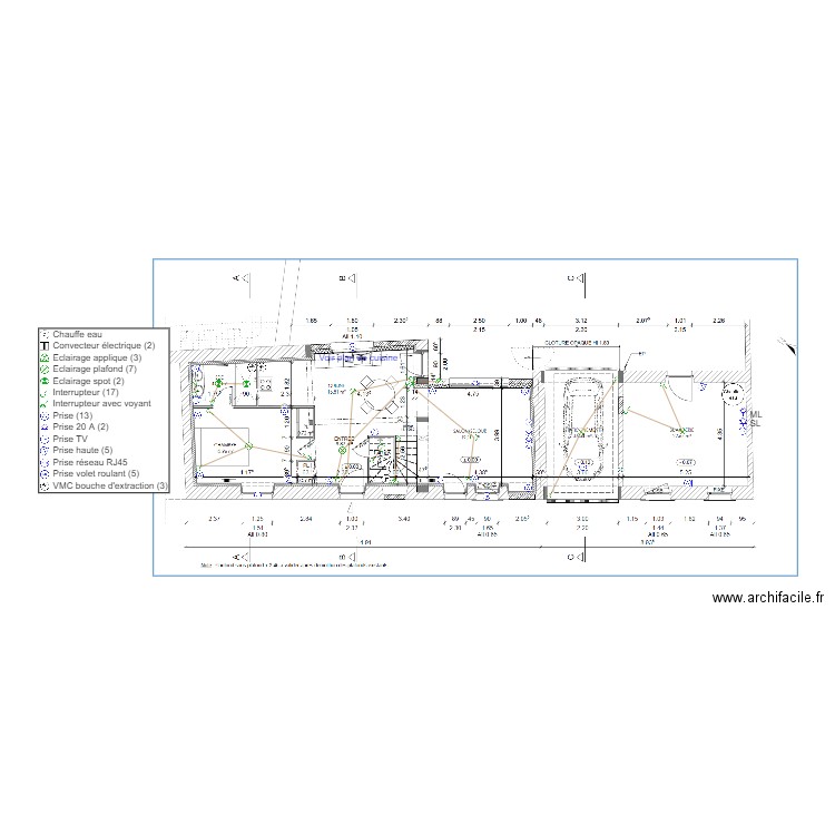 Plan électrique RDC Ogereau. Plan de 0 pièce et 0 m2