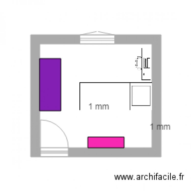 Chambre 10 m2. Plan de 0 pièce et 0 m2