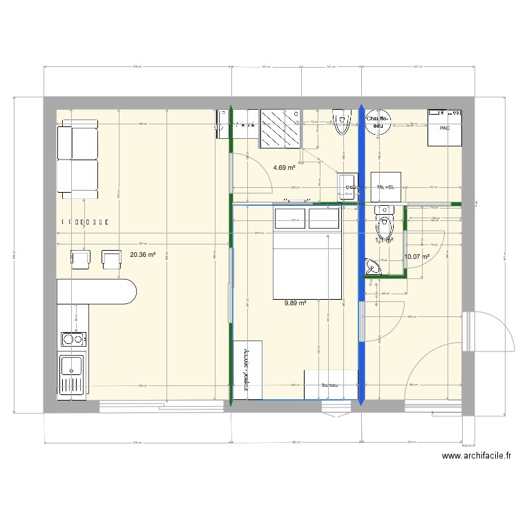 rdc 1 et entrée 5 dec 2 chambre. Plan de 0 pièce et 0 m2