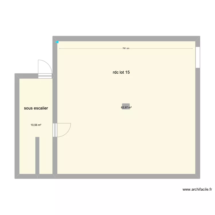 PLAN lot 15 avec sous escalier. Plan de PLAN lot 15 avec sous escalier. Plan de