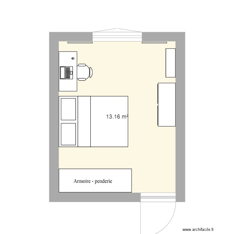 Chambre Plan B. Plan de 0 pièce et 0 m2