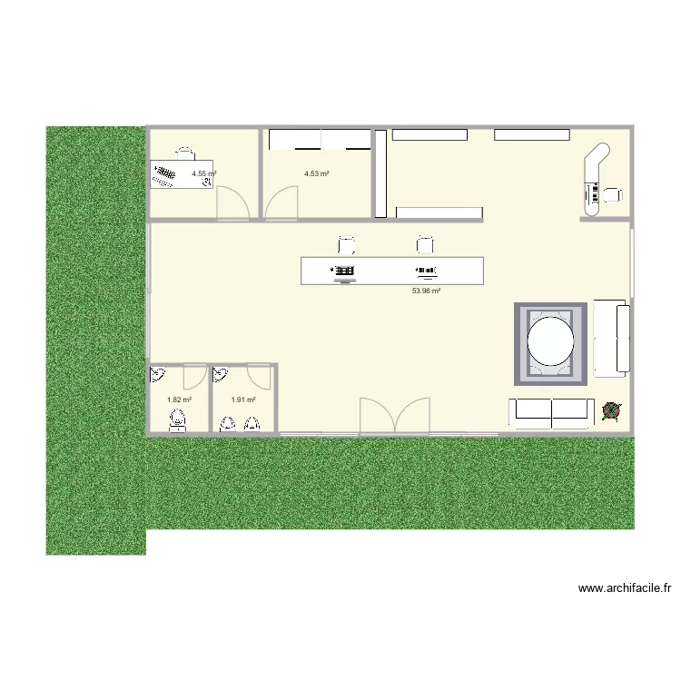 reception projet. Plan de 