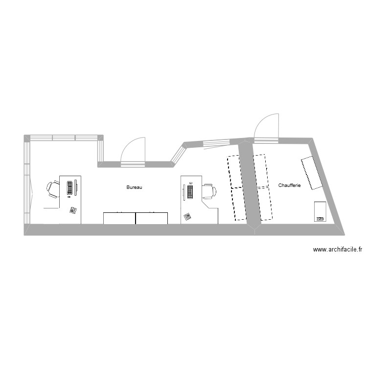 Gay Bureau. Plan de 0 pièce et 0 m2