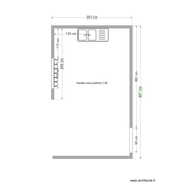 cuisine flo. Plan de 