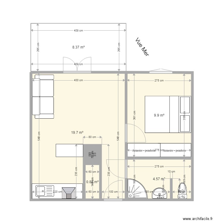 Plan F2 Parc Lucie Lavezzi. Plan de 0 pièce et 0 m2