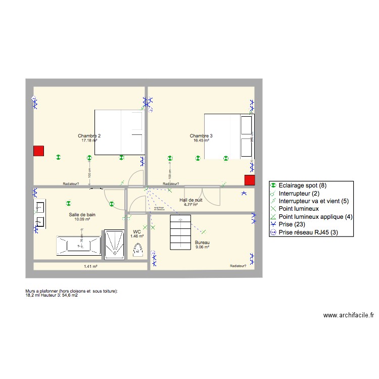 combles. Plan de 0 pièce et 0 m2