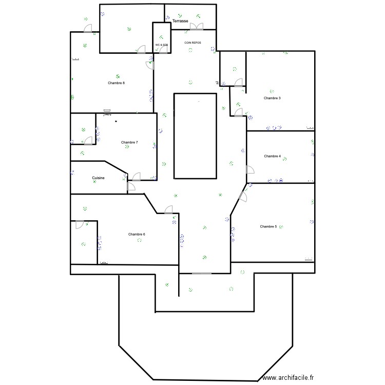 Plan R+1 Villa Mahmoud. Plan de 0 pièce et 0 m2
