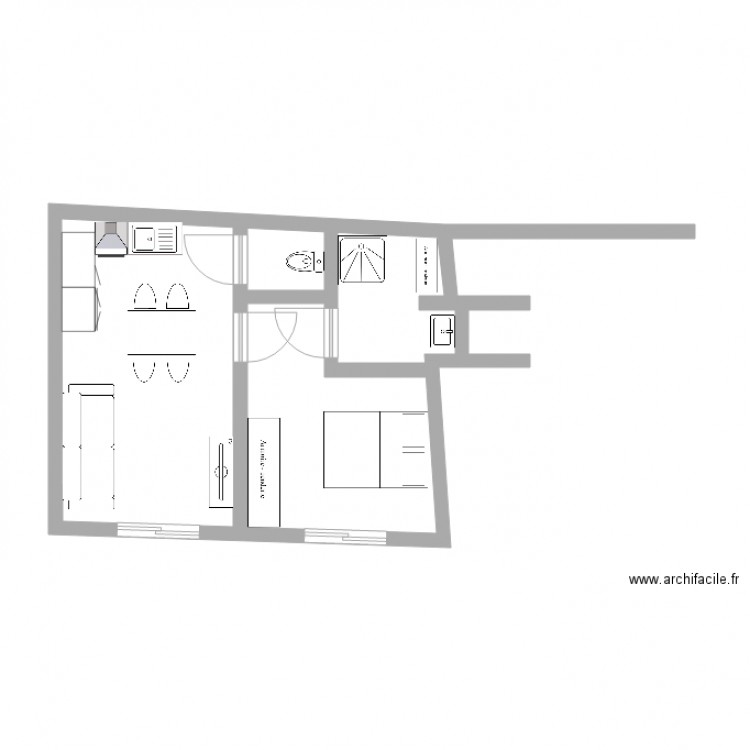 piece du fond. Plan de 0 pièce et 0 m2